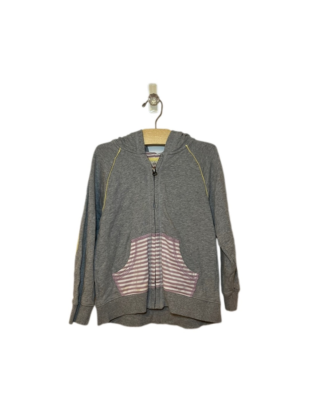 Hanna Andersson 110 / 5 Girls Grey Zip Up Hoodie Sweatshirt Jacket